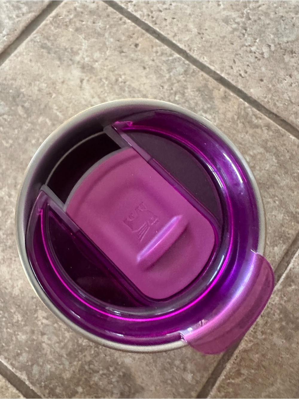 Stanley Purple and Orange Floral Skull Travel Tumbler - Picture 2 of 5